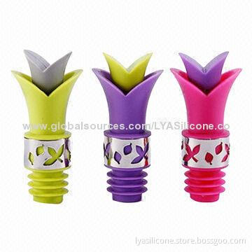 Creative Silicone Wine Glass Bottle Plug or Cork, Many Shapes Available, OEM Welcomed